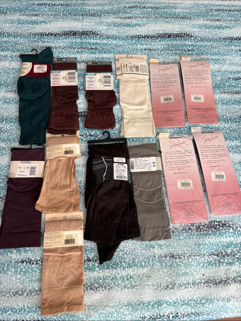 Vintage Deadstock Designer Trouser Socks Knee Highs Lot 13 Pairs NOS